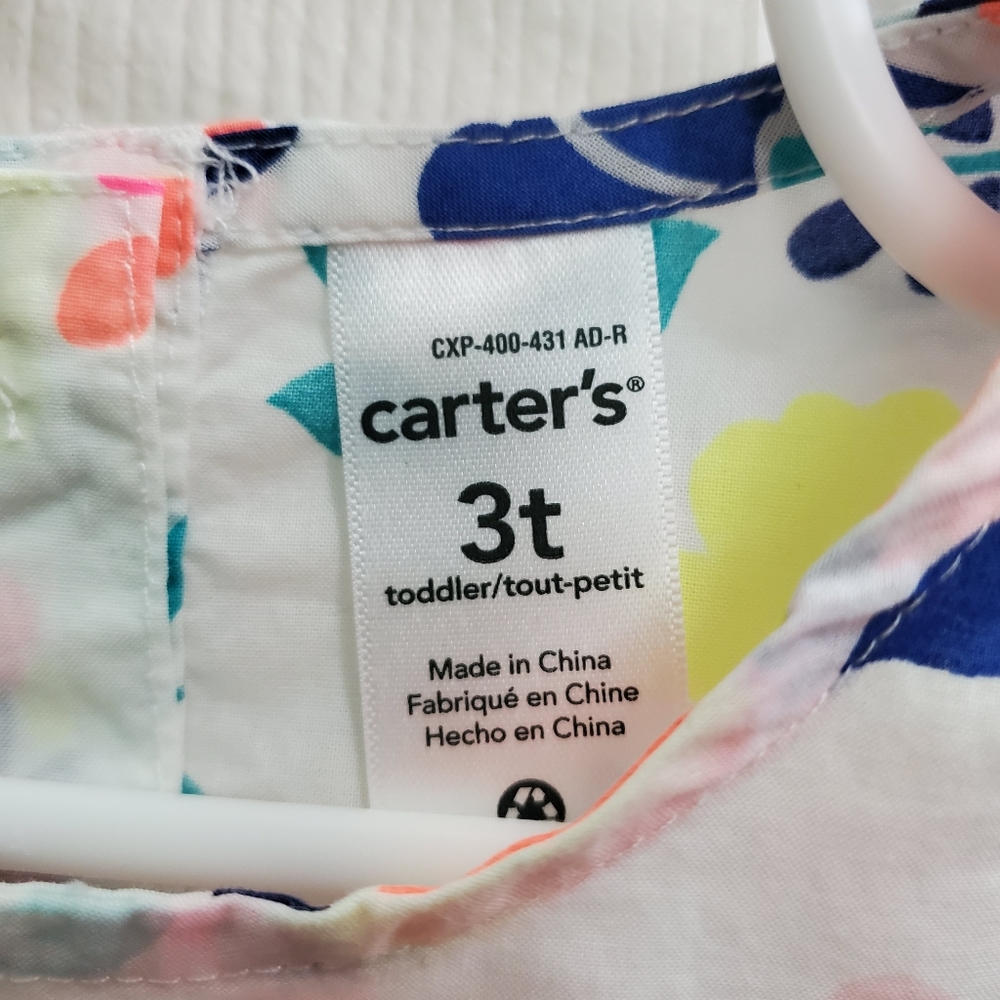 Carter's Sleeveless Ruffle Top 3T - Picture 6 of 6